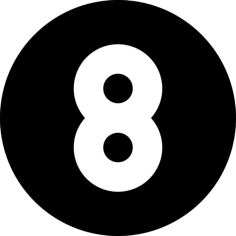 Circle Number 8 Tracing Svg Vector, Free Vectors File